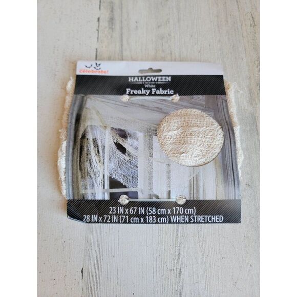 Halloween white freaky fabric home hanging web decor - Picture 1 of 7